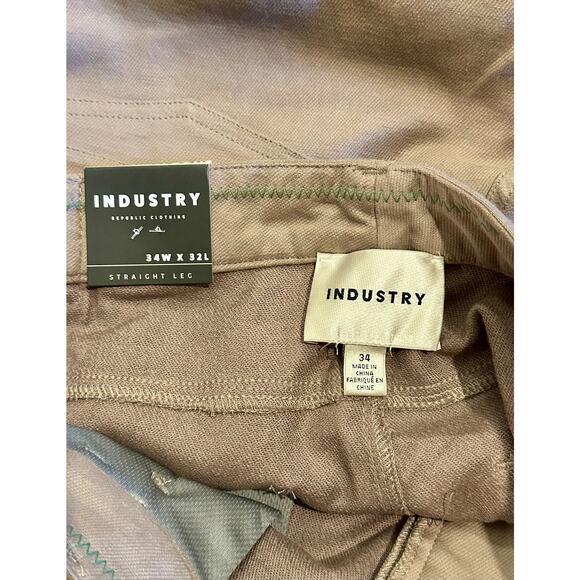 NWT Industry Republic tan stretch men's pants.  Size 34x32 - Picture 4 of 10